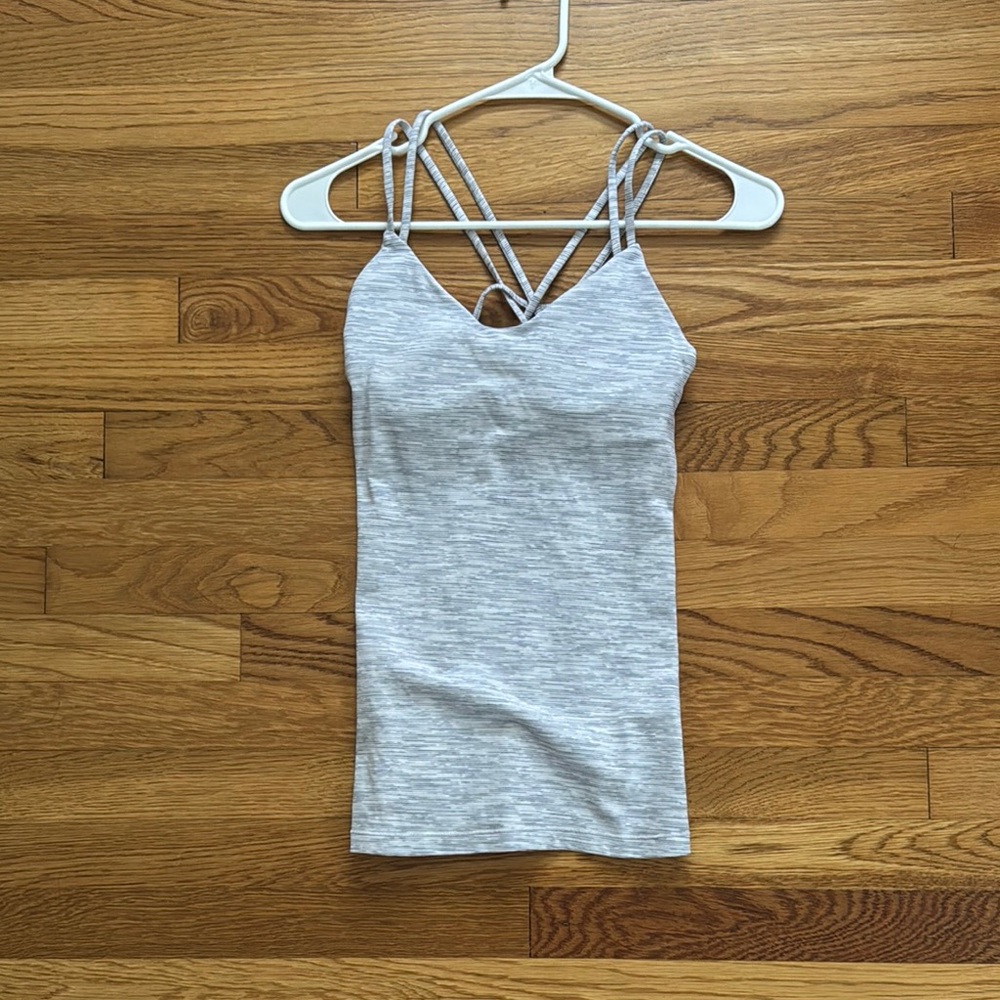 Women's Grey Strappy Top